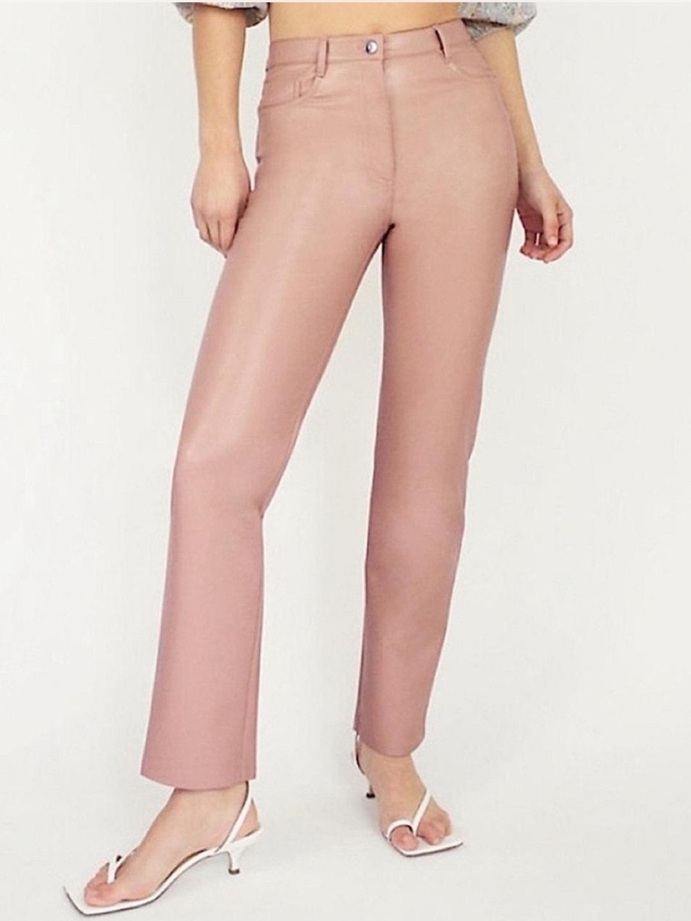 EUC Aritzia Wilfred High Rise Melina Pants in Tuscany Rose (Blush) 8